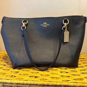 Coach Ava Tote Navy, cross grain leather, Style No. F57526